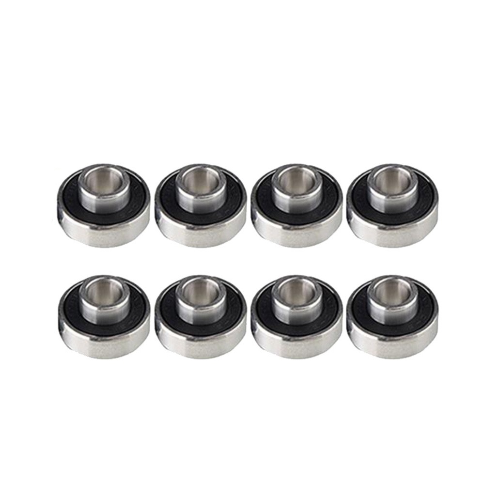 608-2RS Long Plate Integrated Bearing Long Hoverboard Skateboard ABEC-11 High Speed Silent Speed Bearings Scooter Parts Black 8pcs